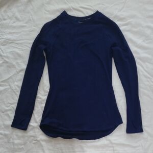 Women's Navy Long Sleeve Top
